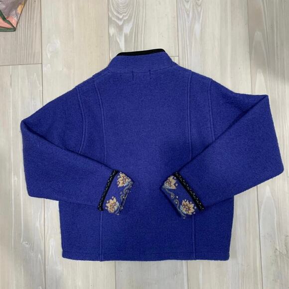 Vintage islandic Design Wool Zip Sweater Size PS - Picture 8 of 8